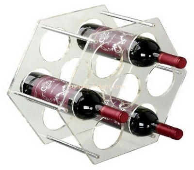 Clear lucite hexagon wine bottle holders WDK-022