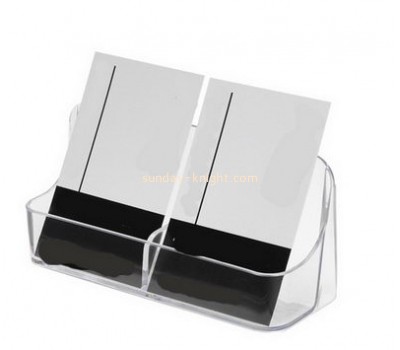 2016 new design acrylic business card holder or name card holder box with divider BHK-026