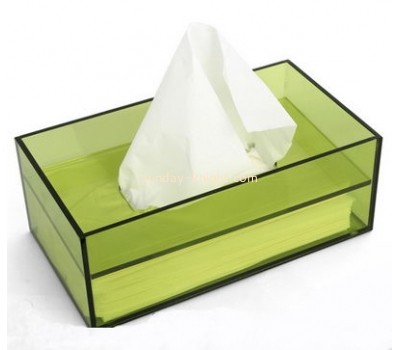 Fashion design plastic box clear plexiglass acrylic square box mini tissue box DBK-083