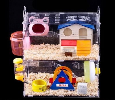 Perspex manufacturers customize double parrot cage large plastic hamster home PCK-096