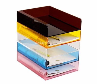 Acrylic manufacturers custom lucite fabrication desktop file folder holder BHK-261