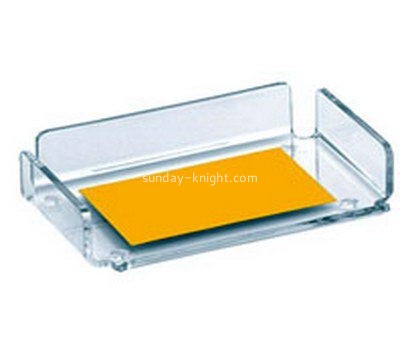 Plastic distributors and fabricators custom acrylic desk card holder BHK-491