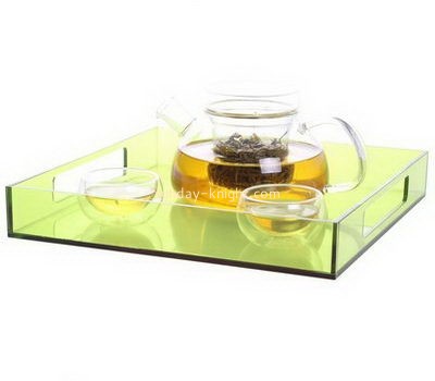 Customize large acrylic serving tray with handles FSK-180