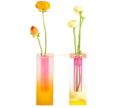 New design elegant high quality slim clear acrylic flower vase AHK-028