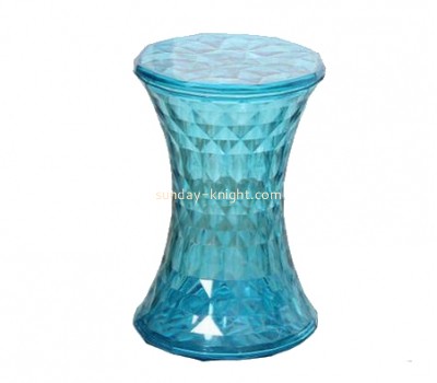 Blue transparent plastic drum stool AFK-016