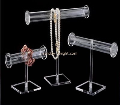 Acrylic bracelet and necklace display stand with round bar JDK-012