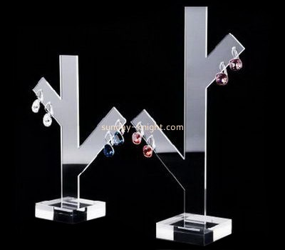 Clear acrylic cube earring jewellery counter display stand JDK-038