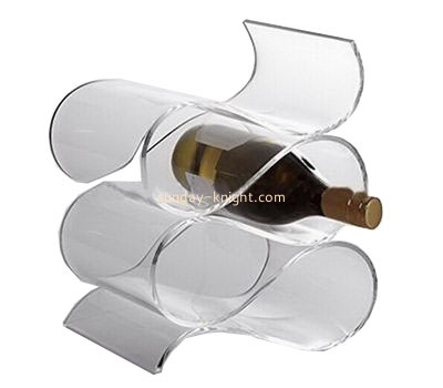 Custom design clear acrylic wine bottle holder soda bottle display rack wine display rack WDK-042