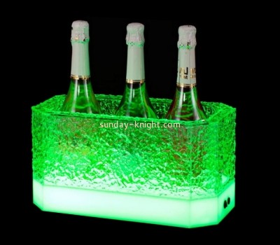 Custom plexiglass bar luminous ice bucket led luminous champagne bucket EDK-027
