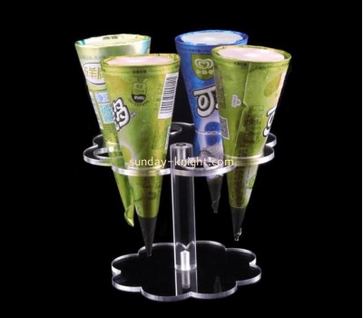 Acrylic products manufacturer customized ice cream cone holder exhibition stands for sale ODK-101