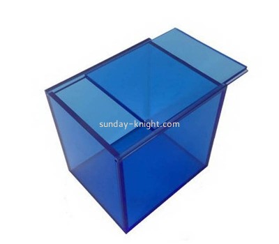 Plexiglass boxes manufacturer custom acrylic sliding lid storage box DBK-1412