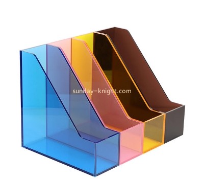 Acrylic products supplier custom plexiglass tabeltop file organizer holders BHK-849