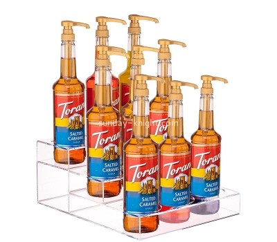 Lucite products manufacturer custom acrylic 3 tier acrylic bottle holder WDK-229