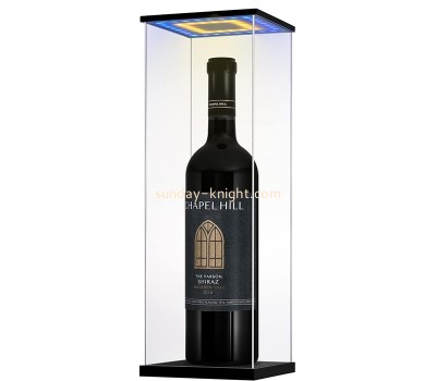 Lucite item supplier custom acrylic wine bottle LED showcase WDK-232