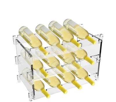 Lucite display manufacturer custom acrylic wine rack for kitchen dining WDK-236