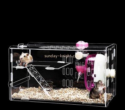 Plexiglass display supplier custom acrylic dwarf hamster cage PCK-140