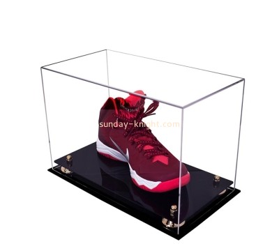 Custom clear acrylic sports shoe showcase with black base DBK-1424