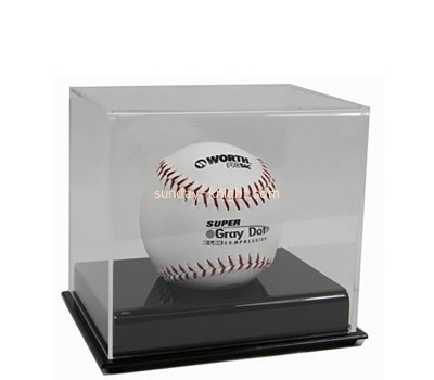 Custom clear acrylic golf ball showcase with black base DBK-1426