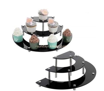 Custom acrylic dessert step simple commodity storage rack display stand FSK-219
