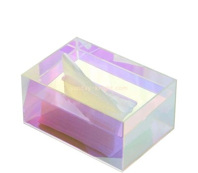 Custom rainbow acrylic tissue holder box AHK-071