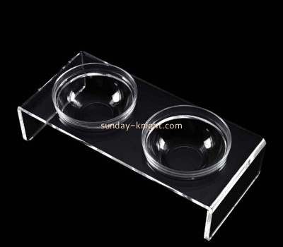 Custom acrylic dog cat bowls raised stand PCK-149