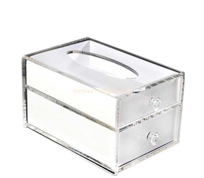 Custom acrylic tissue drawer box DBK-1434