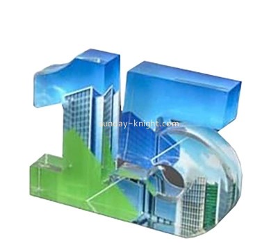 Custom wholesale acrylic number display block ABK-246