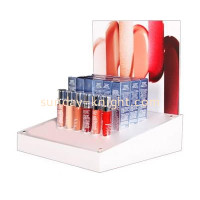 What issues should I pay attention to when applying glue to the acrylic display stand?