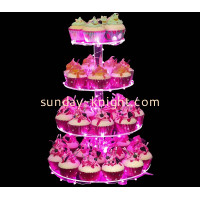 Custom Acrylic Luminous Dessert Tower Display Stand Elevate Your Event Presentation