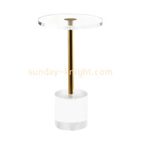 Custom Acrylic Round Side Tables Elegant Solutions by Sunday Knight