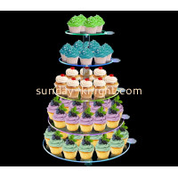 Custom Acrylic Light-Up Cupcake Tower Tree Elegant Dessert Displays by Sunday Knight