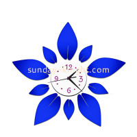 Transform Your Space with Custom Acrylic Wall Clock DIY Floral Mirror Stickers by Sunday Knight