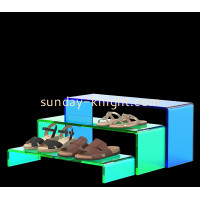 Elevate Every Step with Custom Plexiglass Footwear Display Risers by Sunday Knight