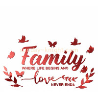 Custom Acrylic Wall Flowers Letters Mirror Stickers &mdash; Elegant Wall Art by Sunday Knight