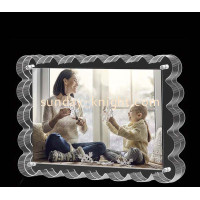 Custom Acrylic Scalloped Photo Frame: Elegant Handmade Displays by Sunday Knight