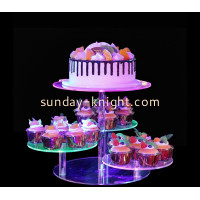 Elevate Your Celebration: Custom Acrylic LED Cake Tower Stands by Sunday Knight