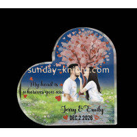 Custom Acrylic Heart Photo Frame &ndash; Elegant Handmade Displays by Sunday Knight
