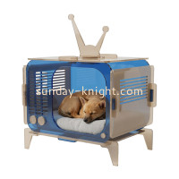 Custom Acrylic TV-Style Indoor Dog Bed: A Creative Pet Furniture Solution by Sunday Knight