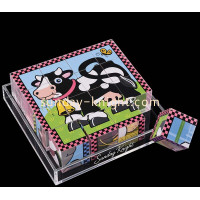 Custom Acrylic Cube Puzzle Set with Holder Tray