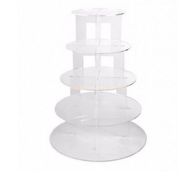 Factory direct wholesale 5 tiers acrylic cake display cake display trays acrylic display stand FSK-056