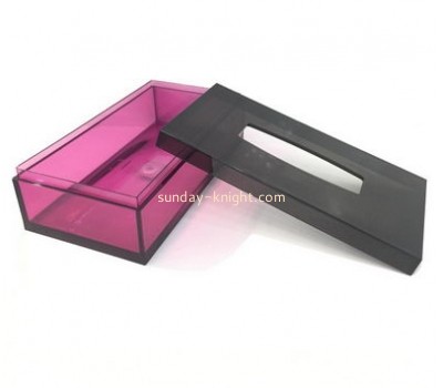 Custom acrylic plastic clear box acrylic tissue box plexiglass box small DBK-073