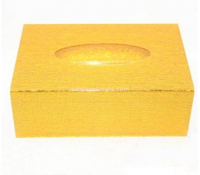 Wholesale acrylic plastic rectangular box custom printed tissue box plastic storage box without lid DBK-075