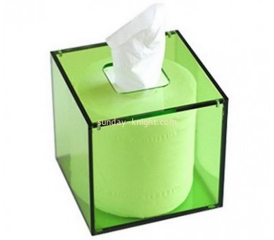 Customized acrylic tissue box round tissue box large plastic box DBK-085