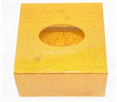 Custom small acrylic box square tissue box perspex box DBK-086