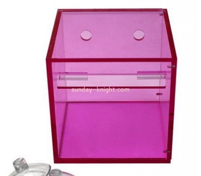 Custom acrylic wall mounted tissue box holder plexiglass acrylic rectangle box custom box DBK-090