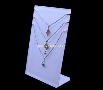 Customized acrylic plexiglass necklace rack holders display stands for jewelry JDK-271