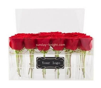 Custom design acrylic display cases rose and flower box DBK-099
