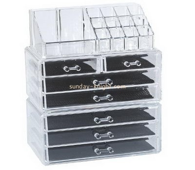 Custom acrylic perspex cases clear makeup 7 drawers boxes DBK-115