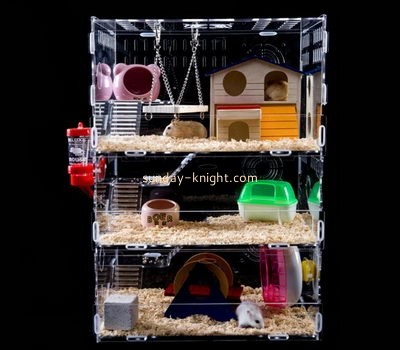Custom acrylic plexiglass terrarium big hamster chameleon cages PCK-007