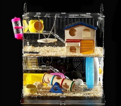 Acrylic display manufacturers custom acrylic plexiglass bird cages for hamsters PCK-020